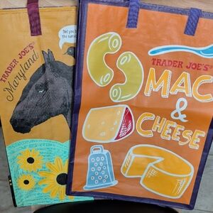 Trader Joe's "Comfort Foods" And "Maryland" Reusable Grocery Bags (Set Of 2) NWT